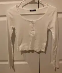 White long sleeve crop top