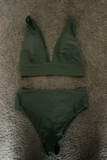 Olive Green Bikini Set
