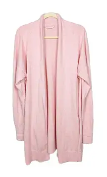 LULULEMON Cotton-Cashmere Knit Wrap Heathered Dew Pink Long Sleeve Women's 10