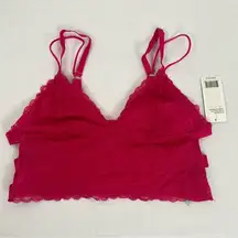 Honey Dew Bralette Pink Size Large Lace  Cami