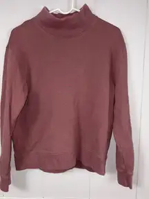 Abercrombie & Fitch Burgundy Pullover Mock Neck Sweatshirt Fleece Lined XS Cute