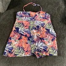 Tropical Leaves One-Piece Swimsuit Size L