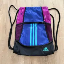 Adidas Alliance II Sackpack Drawstring Bag Backpack Mesh & Zippered Front Pocket