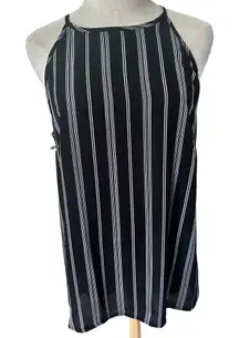 George black and white striped sleeveless top