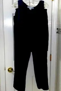 Saks Fifth Avenue Real Clothes 💯 silk sleeveless top/wide leg pants. Size SP.