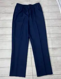 Alfred Dunner women 8 pull on slacks navy blue