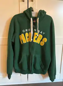 Green Bay Packers Full Zip Hoodie Women's Size Large