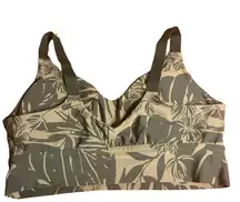 Aerie Offline Real Me Ballet green Bra Horizon Floral Longline Softy size XL