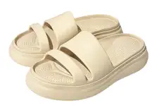 Rag & Bone Brixley Beige Two Strap Chunky Slip On Platform Sandals Size 36/6