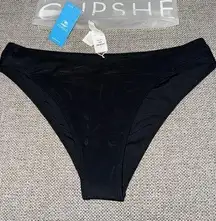 NWT LG Cupshe Black Crossover Bikini Bottom