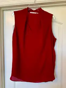 - Beautiful Red Top with Detailed Neckline - Brand new condition!