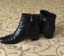 Black Leather Ankle Boots