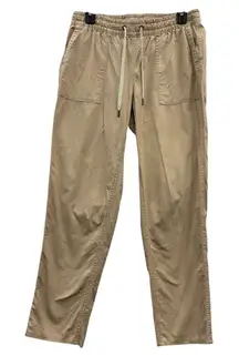 Vuori Women's Vintage Ripstop Pants Tan Outdoor Performance Drawstring Casual S