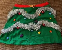 Derek Heart tinsel Christmas ornament skirt size L