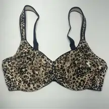 Wacoal Awareness Bra 34D Underwire Animal Leopard Print Bra 855167 Mob Wife