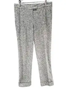 Worth Pants Womens 4 Gray Wool Silk Blend Trousers Pockets Cuffed Career Classic