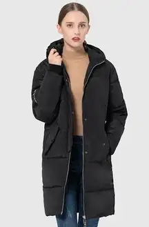 OROLAY Plus Size Thicken Down Jacket Hooded Coat