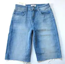 NWT L'Agence Taylor Short in Ashford High Rise Denim Bermuda Shorts 24 $225