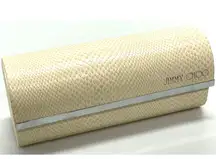 Jimmy Choo Sunglasses/Glasses Snake Print Magnetic Closure Hard Case