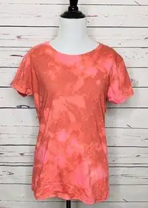 Coral Pink Marble Tie Dye T-Shirt Women’s Size Medium