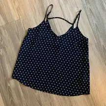 Navy polka dot size 6 cami