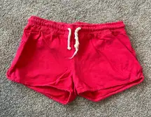 Low Waisted Red Beach Shorts