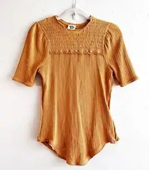 Free People Top We The Free Red Delicious Tee Shirt in Sunset Drive Orange Sz M