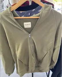 A&F so soft and cozy zip hoodie. Oversized size S