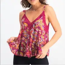 Free People Infinite Love Floral Tank Top Size Large