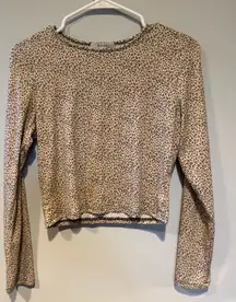 Leopard print cropped long sleeve 