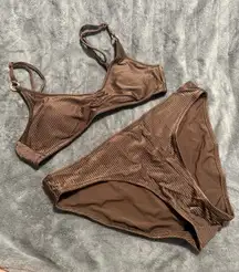 Aerie Bathing Suit Set Brown