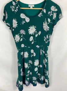 Market & Spruce Floral Print Green Dress Size XS