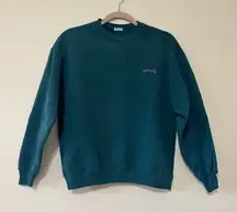 Vintage Merry Christmas Mistletoe Hand Embroidered Crewneck Sweatshirt