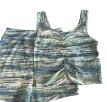 Colsie Women's Blue Space Dye Tank and Shorts Pajama Set - Size XS - NWT