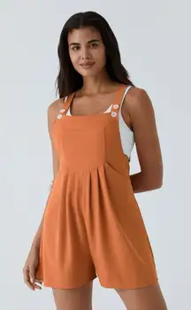 037HA.- Multiple Pockets Plicated Waffle Casual Overalls. Size 3X