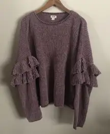 Mauve Pink Chenille Sweater