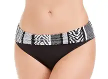Kenneth Cole Printed-Waist Bikini Swim Bottom