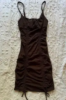 NEVER WORN XS Brown Sky & Sparrow Tilly’s Tight Adjustable Dress