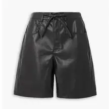 NWT Proenza Schouler PSWL Faux Leather Midi Shorts Size 2