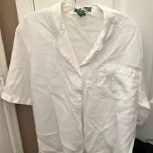 FINAL MARKDOWN Ladies hunt club linen blend blouse medium