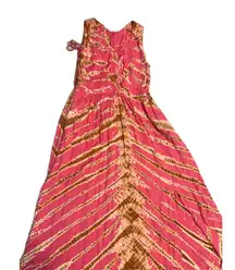 YFB Clothing Pink Tie Dye Sleeveless Maxi Dress Casual Summer XS