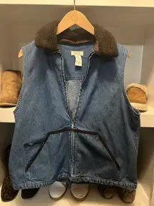 Vintage  Denim Sherpa Vest