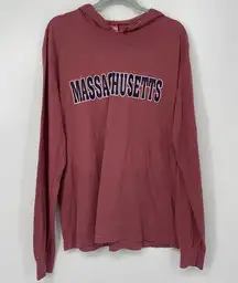 AUTHENTIC CLOTHING COMPANY MASSACHUSETTS UNISEX LIGHTWEIGHT HOODIE SIZE XL