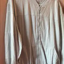 Selene Sport raw silk blue/gray Zip-Up jacket xl