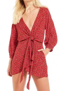 Free People Clara Red Ditsy Floral Dress