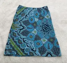 Vintage Silk Paisley Floral Slip Skirt