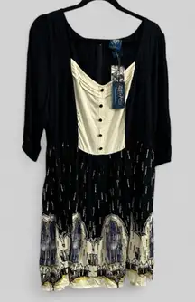 Harry Potter x Hot Topic RARE  great hall border mid length skater dress