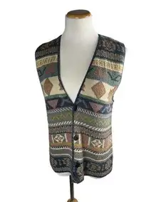 The Sweater Shop Aztec‎ Indie Western Boho Knit Sweater Vest Small