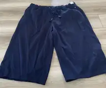 NWT Livi Lane Bryant Navy Blue Drawstring‎ Elastic Waist Crop Lounge Pants 22/24