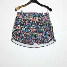 Lululemon Hotty Hot High-Rise Pull On Mini Skirt Floral Spray Multi Black Print 